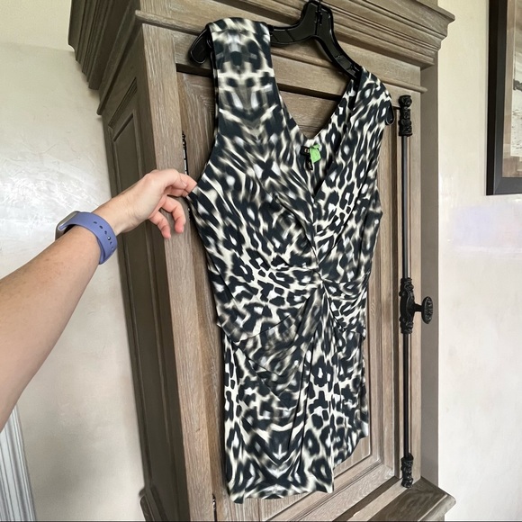 Escada blouse tank animal print rouched medium - Picture 3 of 14